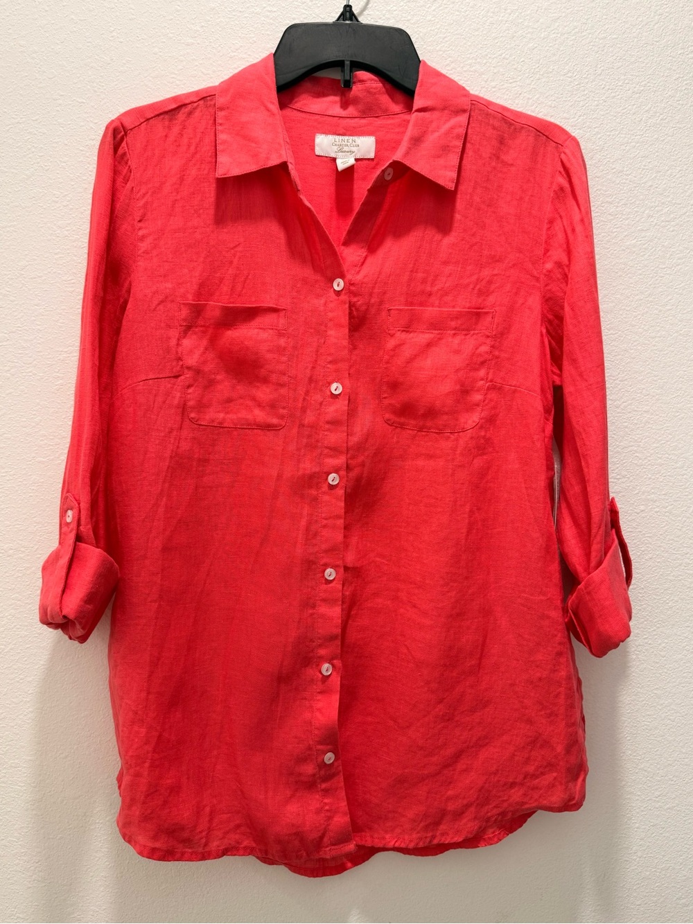 Charter Club Luxury 100% Linen Womens Button Down Shirt Size S NWT